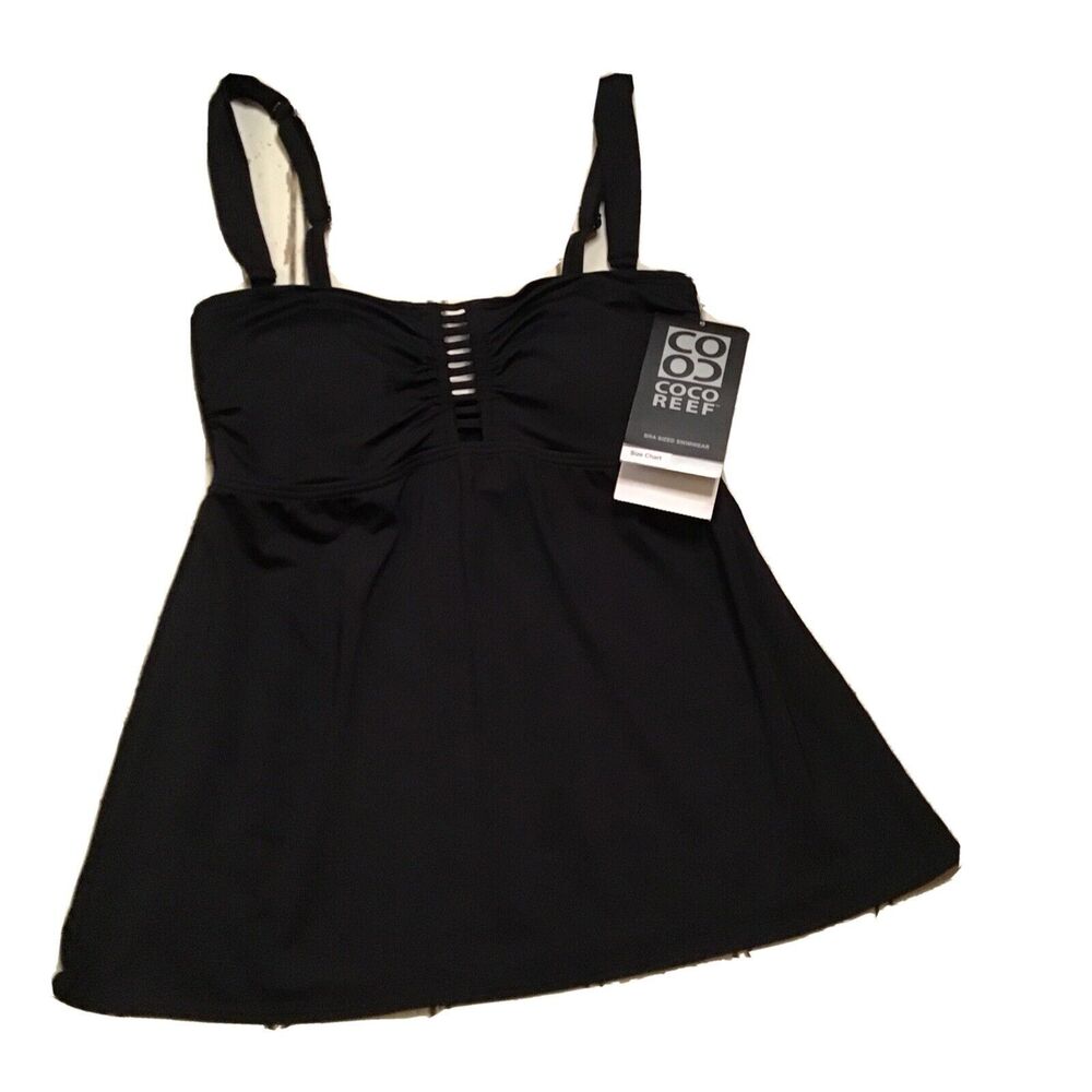 COCO REEF U80165 BLACK TANKINI 32/34C Size 8